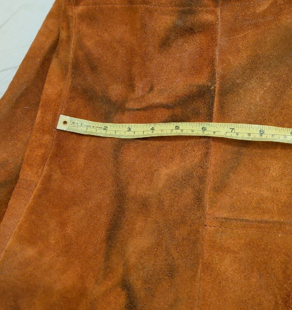 Vintage L.L. Bean Large Rust Brown Suede Leather Duffel Tote - Picture 14 of 14